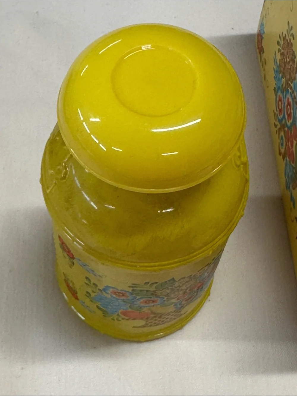 1970’s AVON Creamery Decanter Field flowers lotion bottle and box
